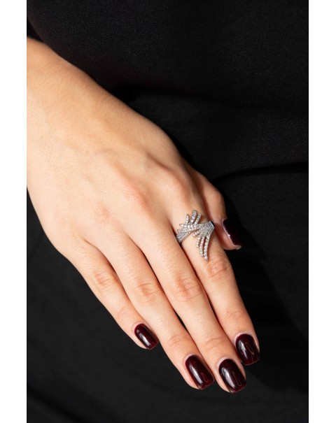 Δαχτυλίδι κλαδιά με ζιργκόν 