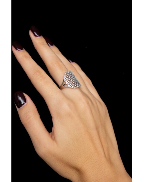 Δαχτυλίδι γεωμετρικό με ζιργκόν