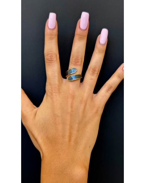 Δαχτυλίδι διπλό κύμα