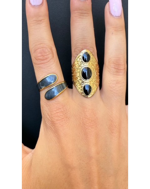 Δαχτυλίδι boho με σμάλτο