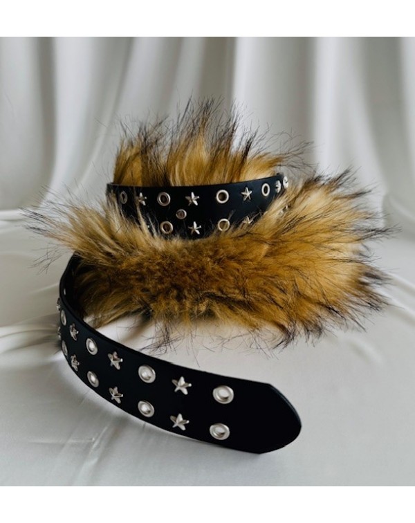 Ζώνη με συνθετική γούνα