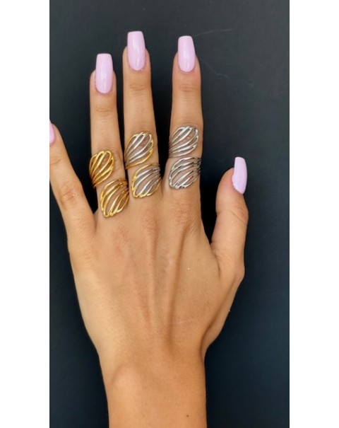 Δαχτυλίδι boho φύλλα