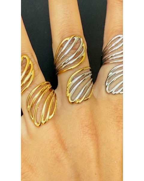 Δαχτυλίδι boho φύλλα