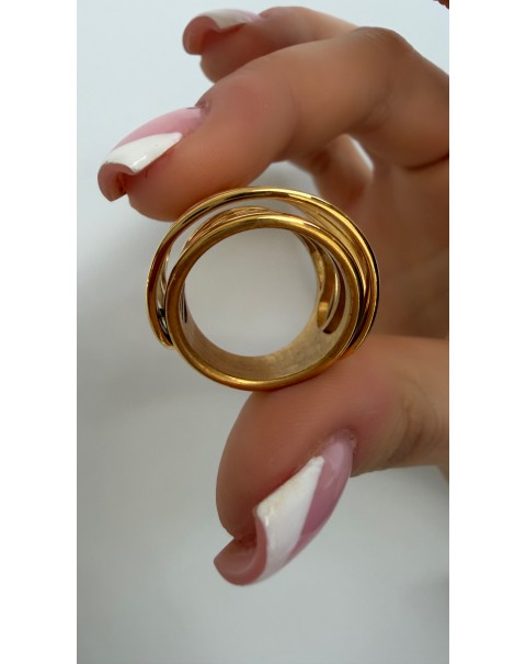 Δαχτυλίδι με διπλό πλέγμα