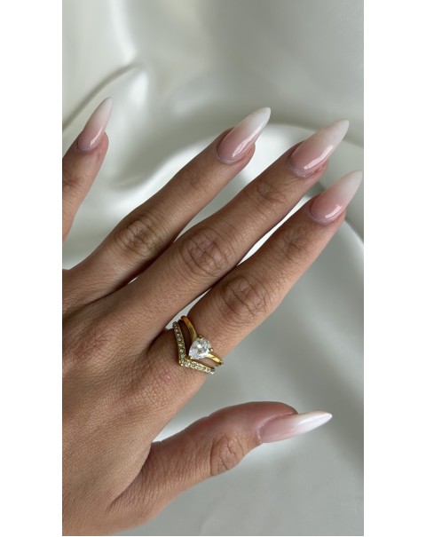 Δαχτυλίδι από ατσάλι με ζιργκόν