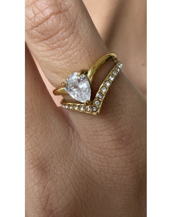 Δαχτυλίδι από ατσάλι με ζιρ...