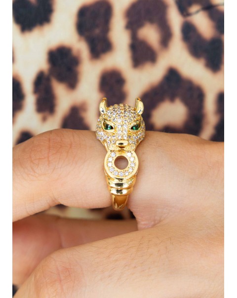 Ανοιγόμενο δαχτυλίδι τίγρης - πάνθηρας