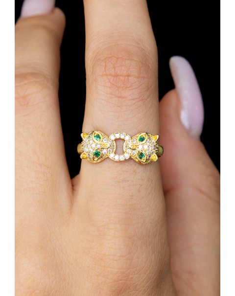 Ανοιγόμενο δαχτυλίδι τίγρης - πάνθηρας