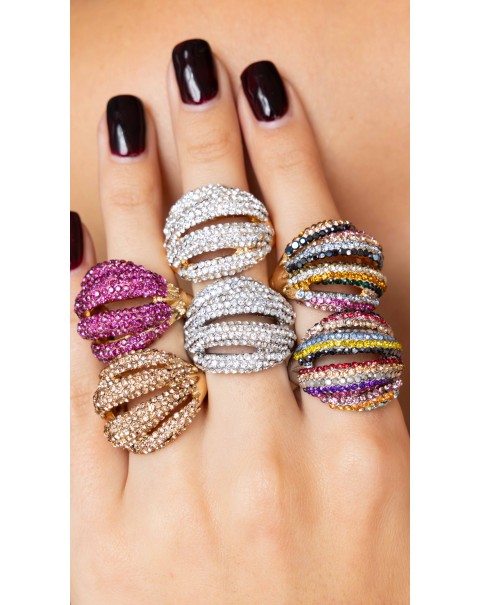 Δαχτυλίδι ελαστικό με στρας