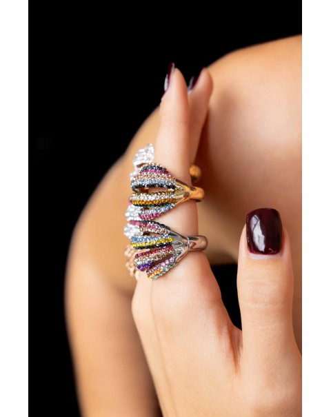 Δαχτυλίδι ελαστικό με στρας