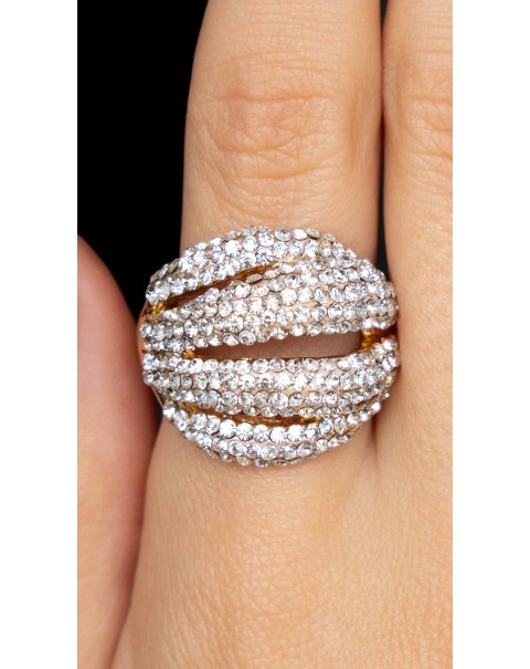 Δαχτυλίδι ελαστικό με στρας