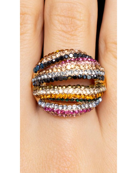 Δαχτυλίδι ελαστικό με στρας