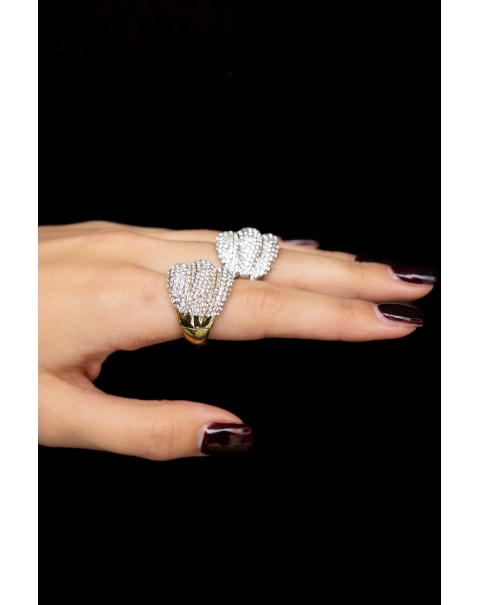 Δαχτυλίδι bull με στρας