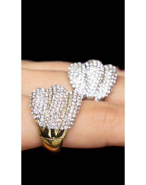 Δαχτυλίδι bull με στρας