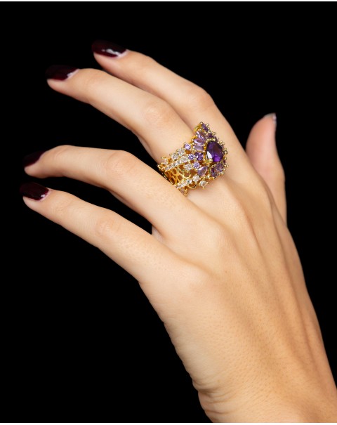 Φαρδύ δαχτυλίδι με ζιργκόν