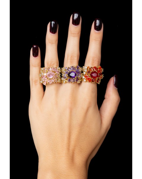 Φαρδύ δαχτυλίδι με ζιργκόν