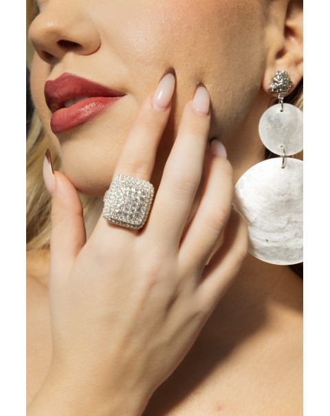 Δαχτυλίδι ορθογώνιο με ζιργκόν