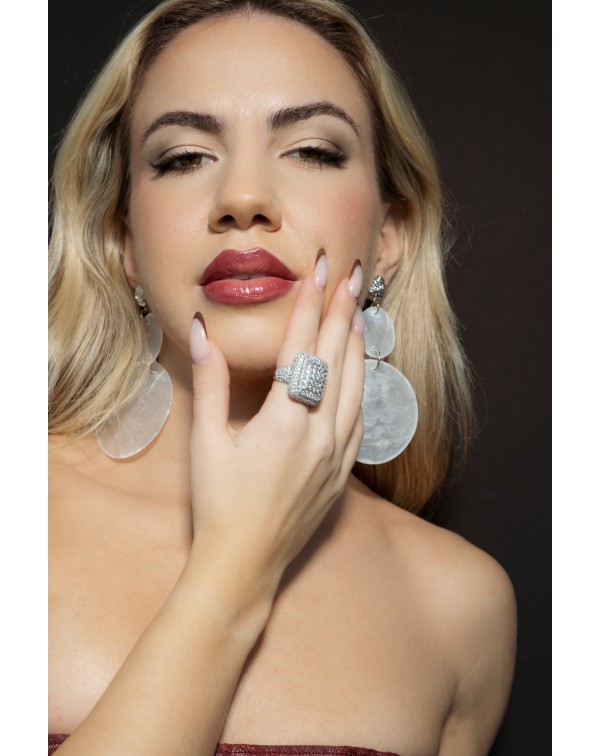 Δαχτυλίδι ορθογώνιο με ζιρ�...