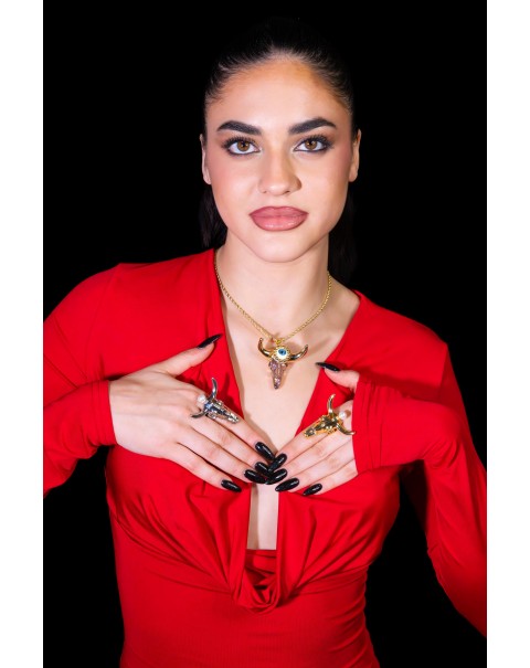 Δαχτυλίδι ταύρος με πέρλα 