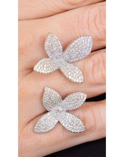 Δαχτυλίδι φύλλα με ζιργκόν