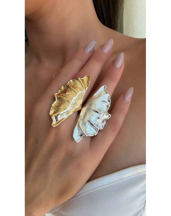 Δαχτυλίδι με αφηρημένο σχέ�...