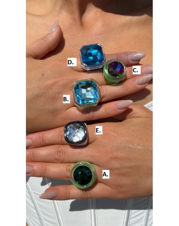 Ακρυλικά δαχτυλίδια με κρύ�...