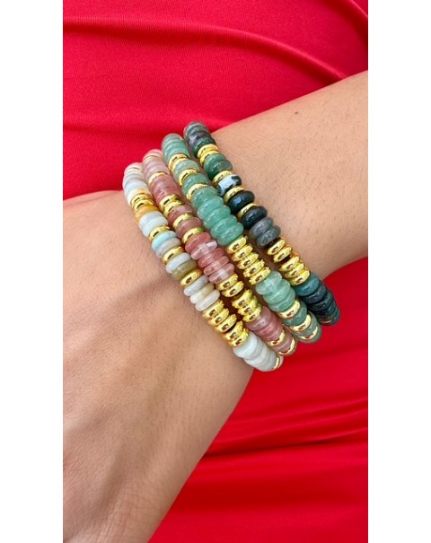 Βραχιόλι με ημιπολύτιμους λίθους 