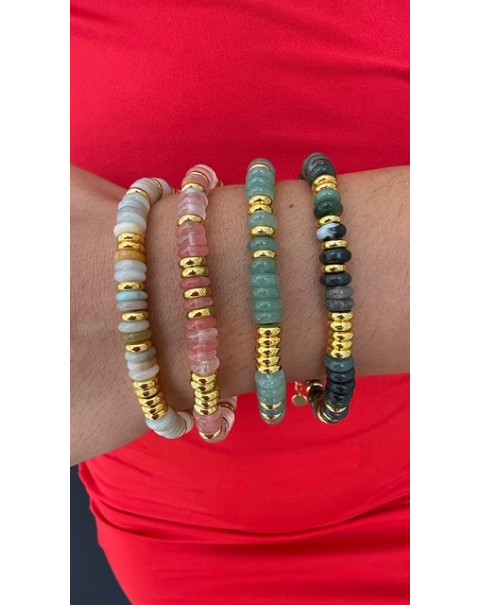 Βραχιόλι με ημιπολύτιμους λίθους 