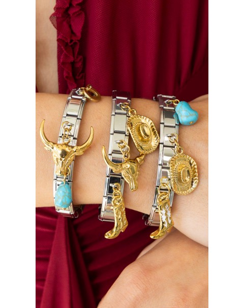 Βραχιόλι ελαστικό με κρεμαστά στοιχεία