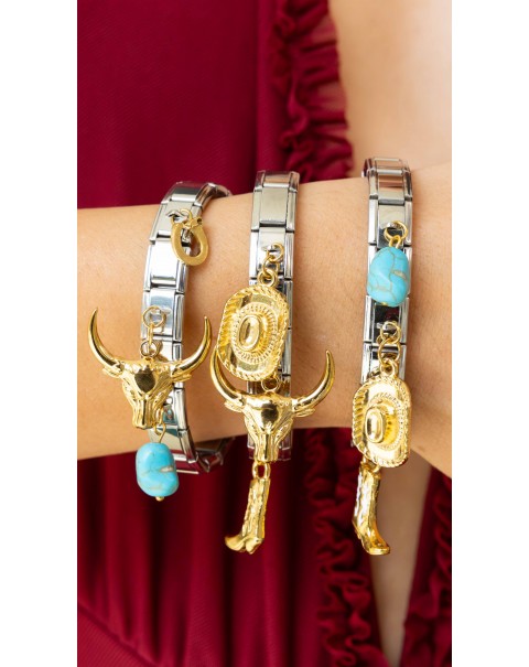 Βραχιόλι ελαστικό με κρεμαστά στοιχεία