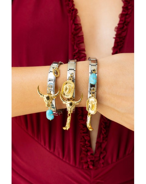 Βραχιόλι ελαστικό με κρεμαστά στοιχεία