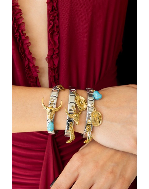 Βραχιόλι ελαστικό με κρεμαστά στοιχεία