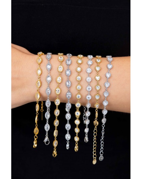 Βραχιόλι ριβιέρα σε τέσσερα σχέδια στοιχείων 