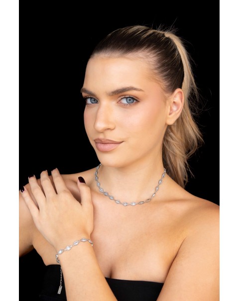 Βραχιόλι ριβιέρα σε τέσσερα σχέδια στοιχείων 