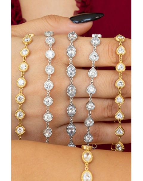 Βραχιόλι ριβιέρα σε τέσσερα σχέδια στοιχείων 