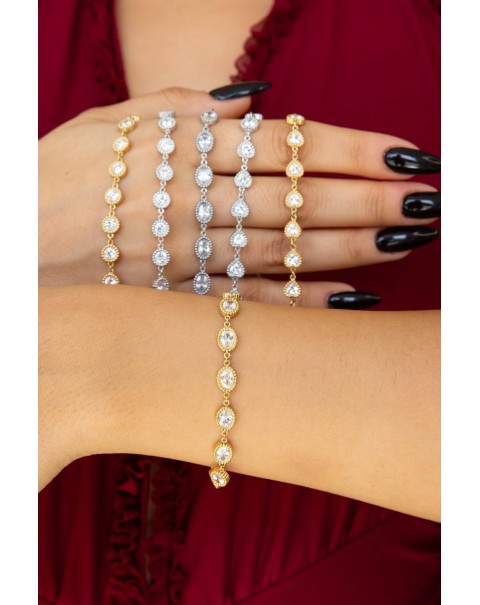 Βραχιόλι ριβιέρα σε τέσσερα σχέδια στοιχείων 