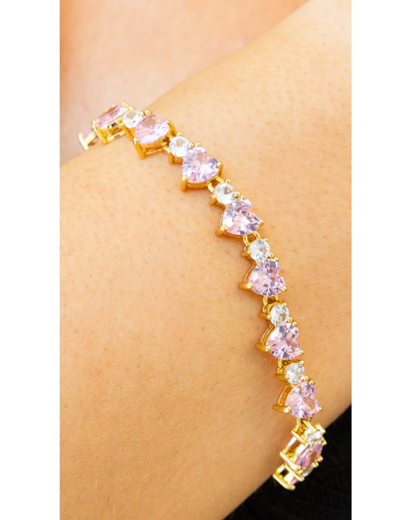 Βραχιόλι ριβιέρα με καρδιέ�...