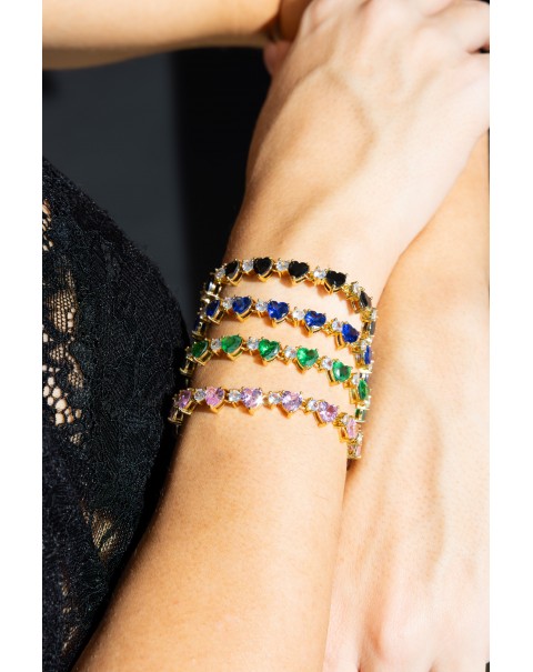 Βραχιόλι ριβιέρα με καρδιές