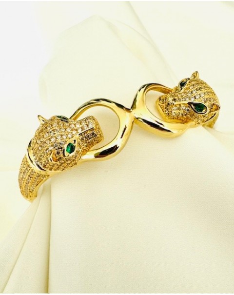 Βραχιόλι χειροπέδα τίγρης - πάνθηρας