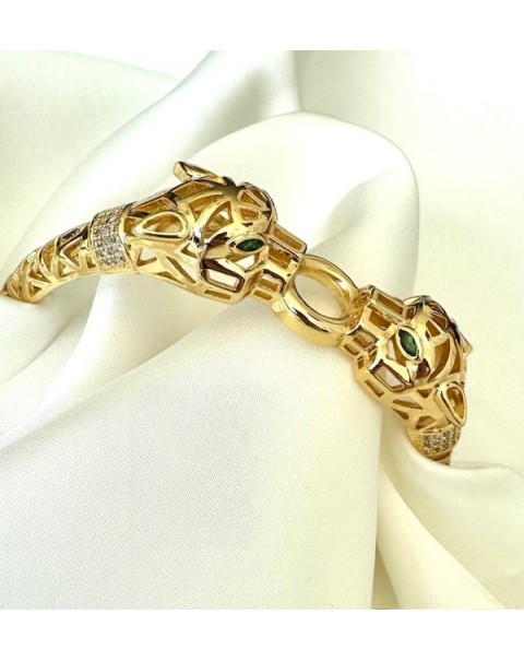 Βραχιόλι χειροπέδα τίγρης - πάνθηρας