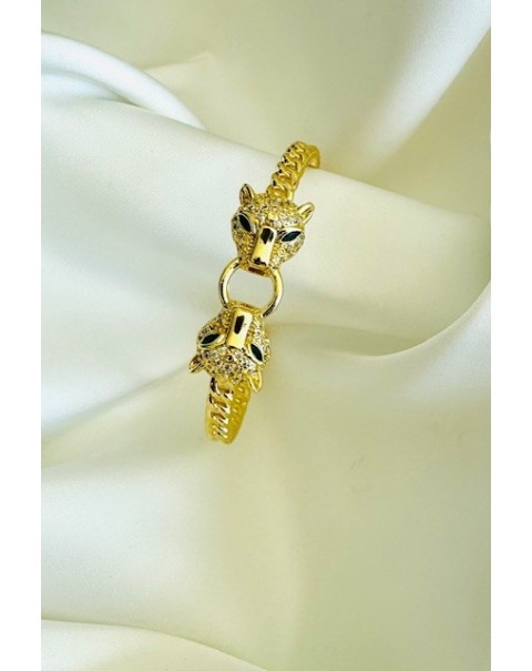 Βραχιόλι χειροπέδα τίγρη- πάνθηρας