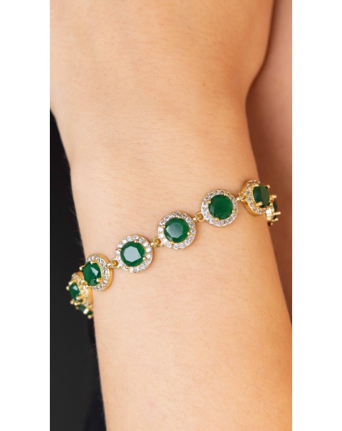  Βραχιόλι ριβιέρα από διαδοχικά στρογγυλά στοιχεία