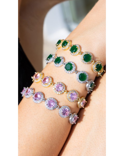  Βραχιόλι ριβιέρα από διαδοχικά στρογγυλά στοιχεία