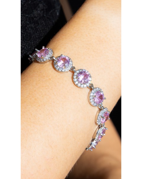  Βραχιόλι ριβιέρα από διαδοχικά στρογγυλά στοιχεία