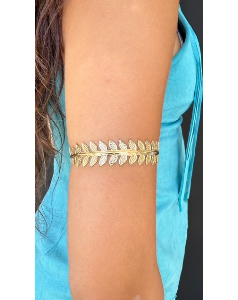 Βραχιόλι μπράτσου με φύλλα ελιάς