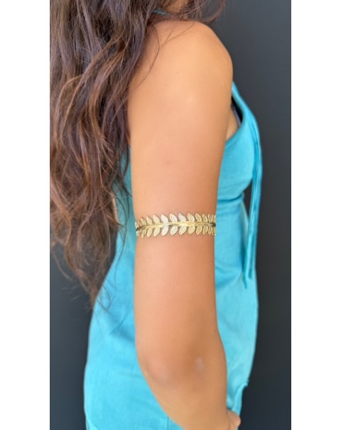 Βραχιόλι μπράτσου με φύλλα ελιάς