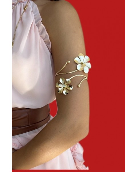 Βραχιόλι μπράτσου με λουλούδια