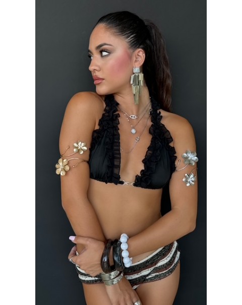 Βραχιόλι μπράτσου με λουλούδια