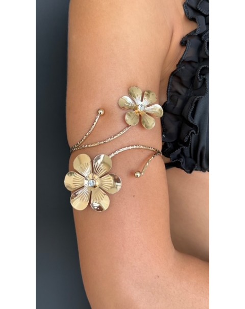 Βραχιόλι μπράτσου με λουλούδια