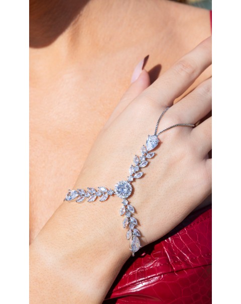 Βραχιόλι - δαχτυλίδι με ζιργκόν 